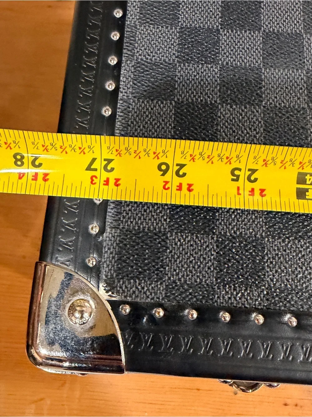 Louis Vuitton Alzer 70 Suitcase in the Damier Graphite canvas pattern
